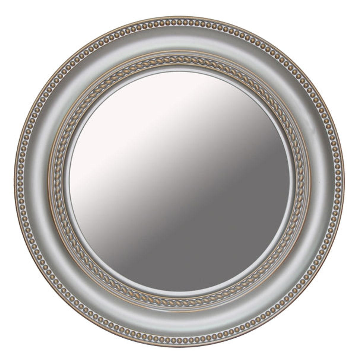 VGO - Espejo decorativo para colgar redondo 60 cm Silver