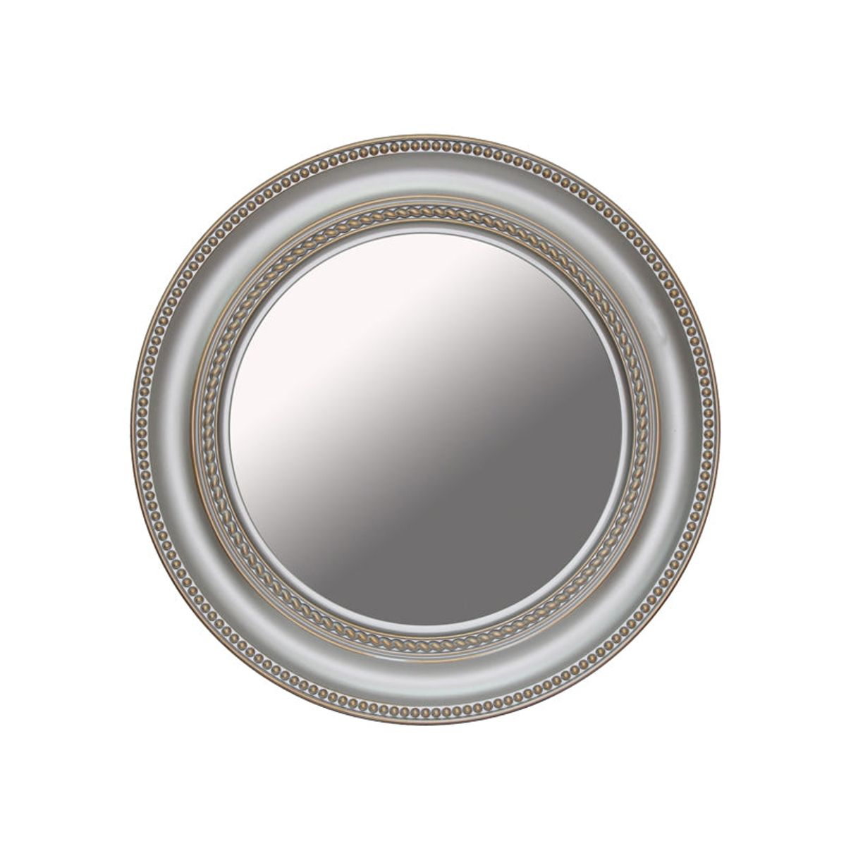 VGO - Espejo decorativo para colgar redondo 60 cm Silver