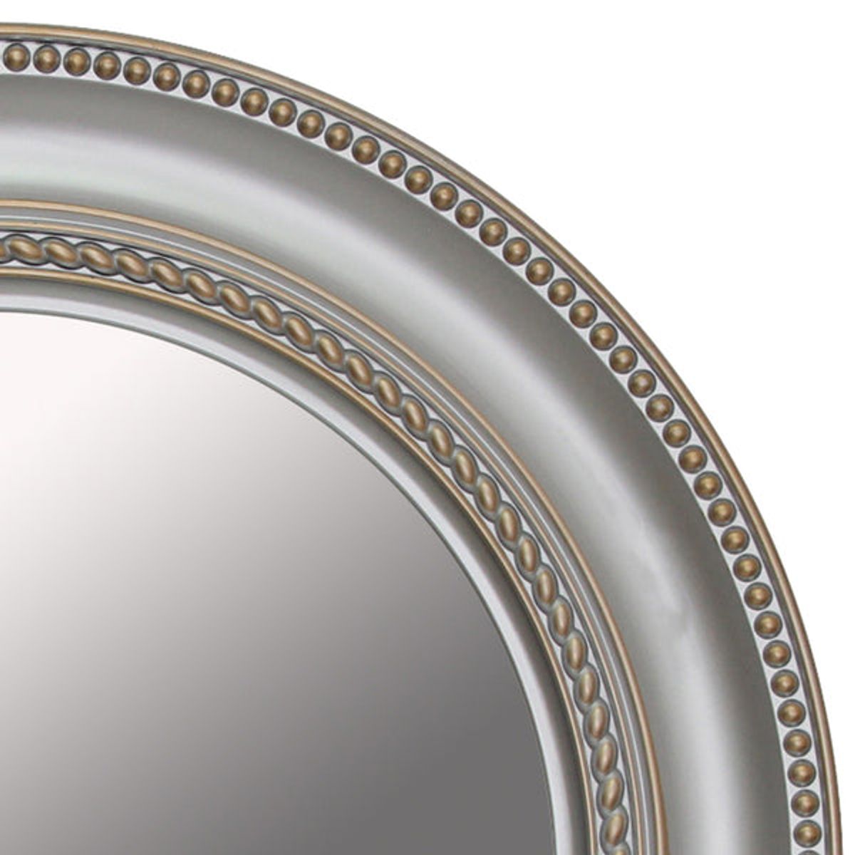 VGO - Espejo decorativo para colgar redondo 60 cm Silver