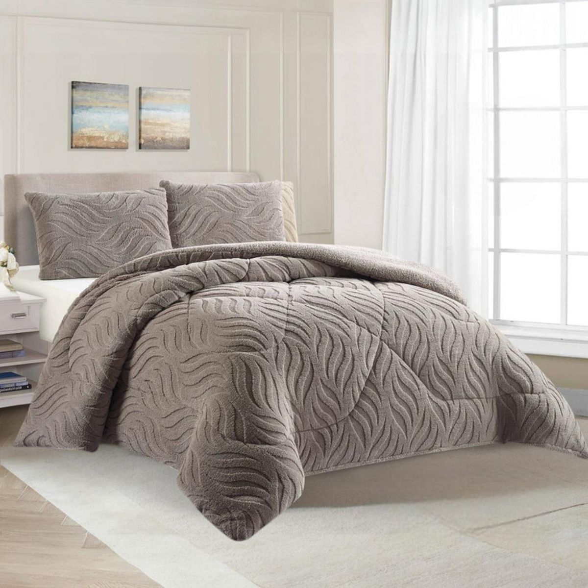 GENERICO - Cobertor King De Invierno Texturizado Con Chiporro Plumón - Multicolor - King