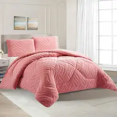 GENERICO - Cobertor Invierno De 2 Plaza Texturizado Con Chiporro Plumón - Multicolor - 2 Plazas