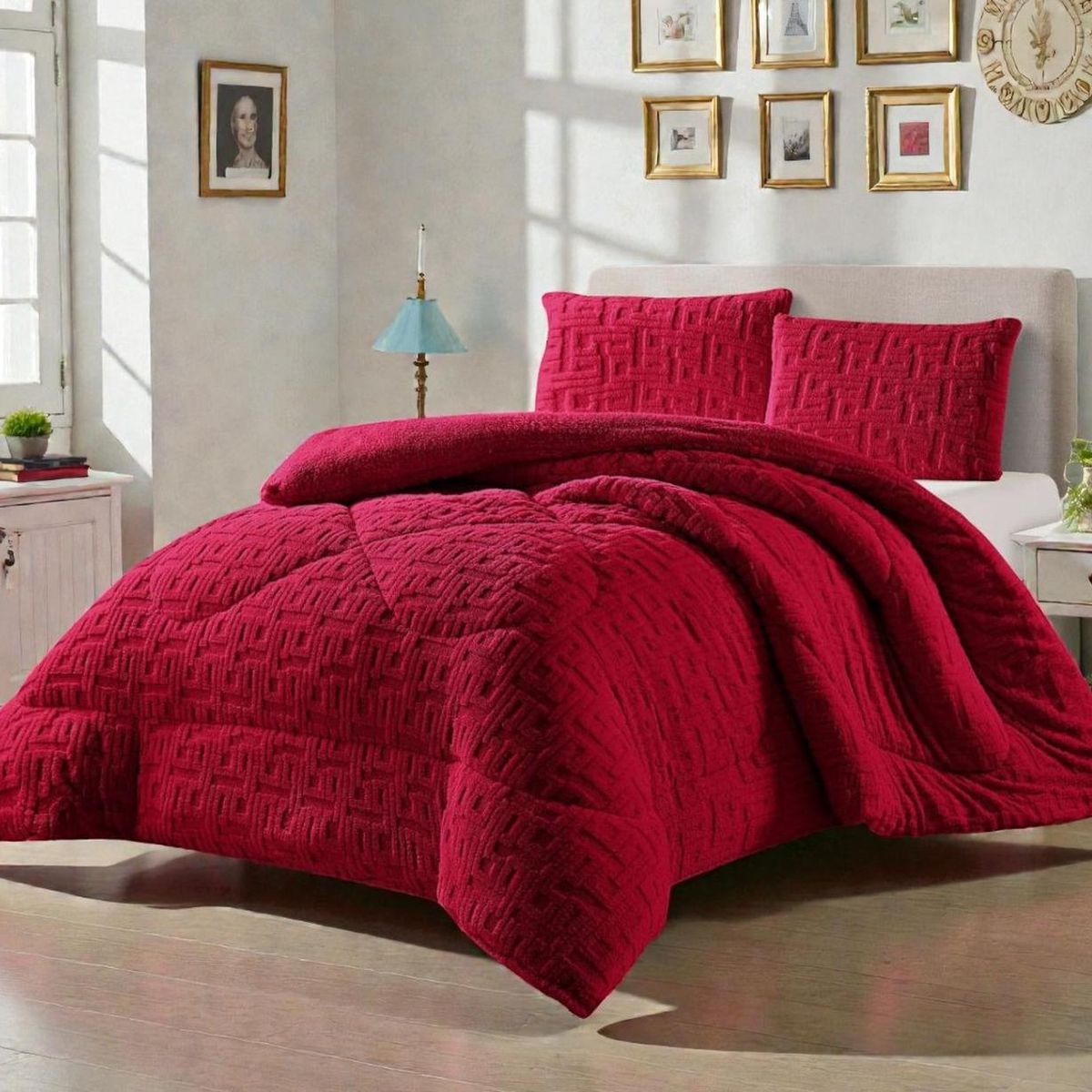 GENERICO - Cobertor King De Invierno Texturizado Con Chiporro Plumón - Multicolor - King