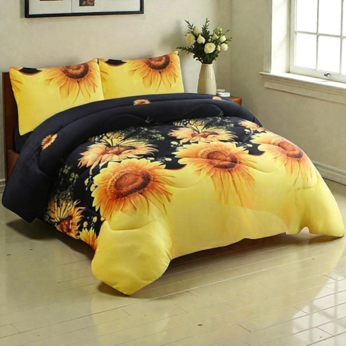 GENERICO - Plumon Plush Liso Con Chiporro 1.5 Plazas + 1 Funda Almohada - Multicolor - 1,5 Plazas