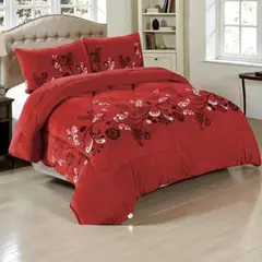 GENERICO - Plumon Plush Liso Con Chiporro 1.5 Plazas + 1 Funda Almohada - Multicolor - 1,5 Plazas