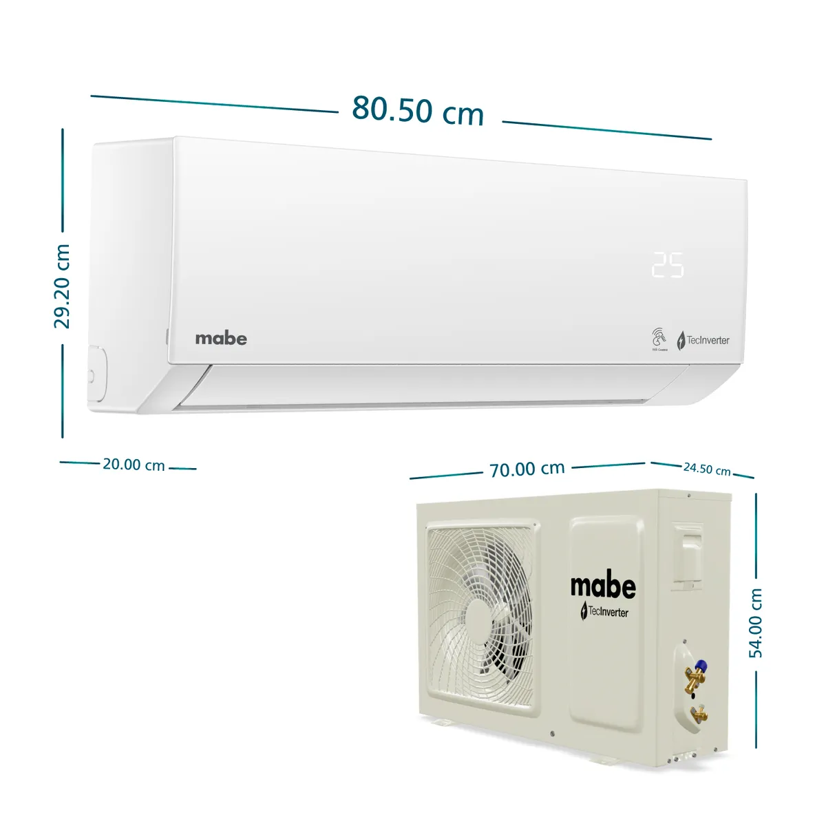 MABE - Aire Acondicionado Inverter Frío/Calor 9000 BTU Wifi Blanco Mabe MMI09HDBWCA32CH1