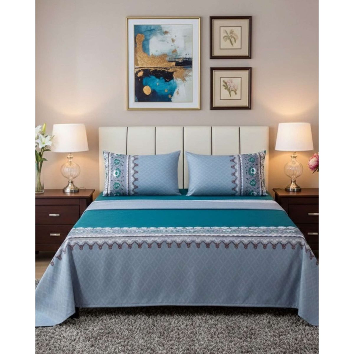 GENERICO - JUEGO DE SABANAS 500 HILOS KING A5