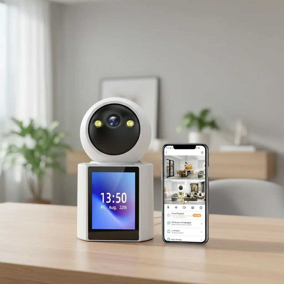NO LOGO - Cámaras De Seguridad Wifi Videollamada Bidireccional 1080p Blanco