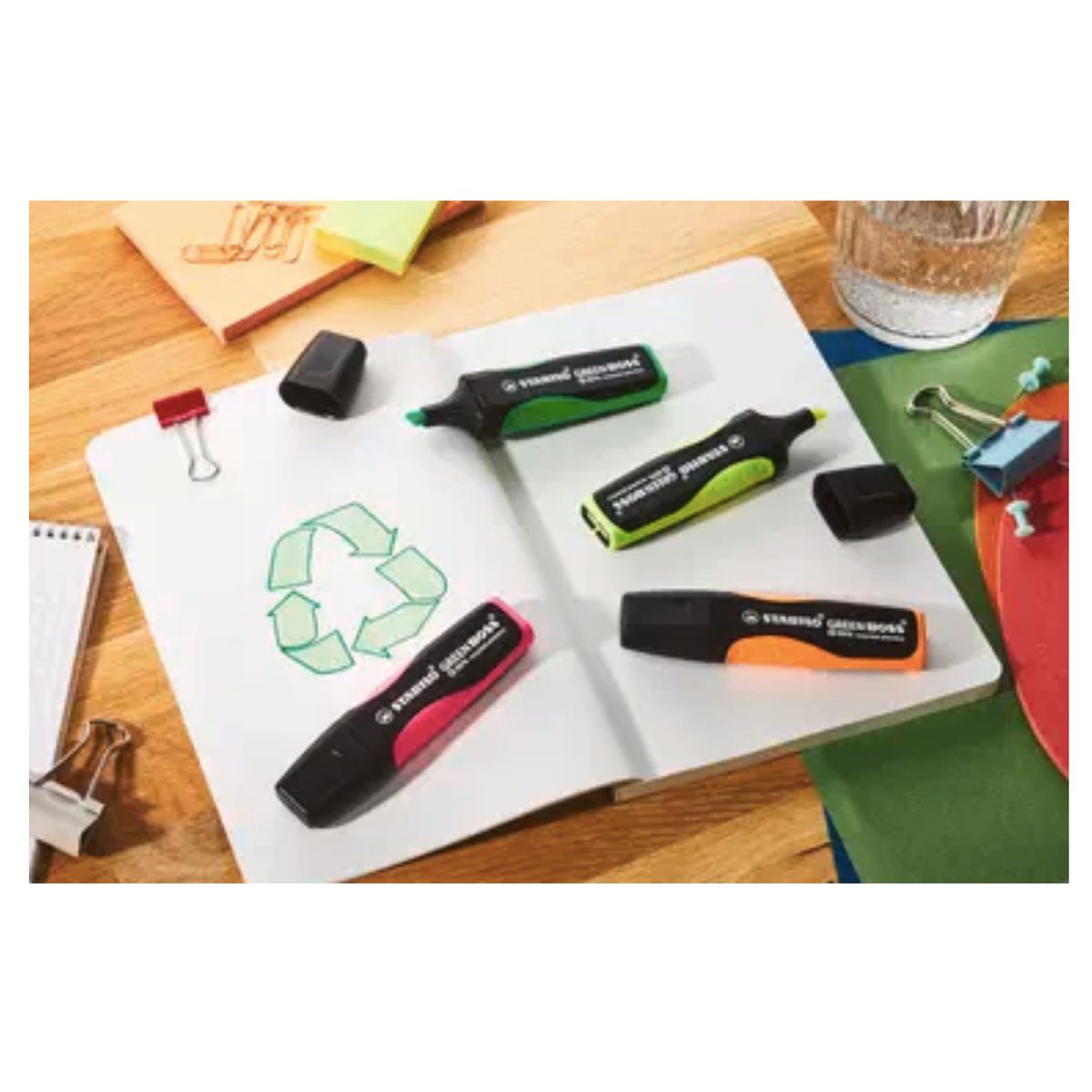 STABILO - Set 4 Marcadores Fluorecentes Destacador Stabilo Green Boss