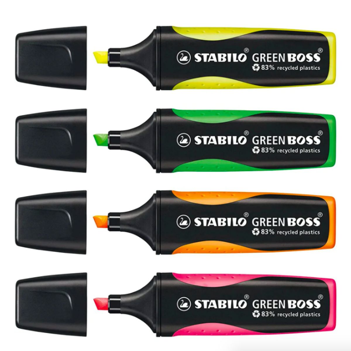 STABILO - Set 4 Destacadores Stabilo Green Boss Escritorio