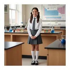 EKOL TACTICA MILITAR - Falda Colegio Niña Juvenil Gris Clásica Confección Nacional