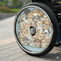 GENERICO - CUBRE RUEDAS TAPA DE RUEDA PARA SILLA DE RUEDAS