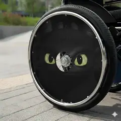 GENERICO - CUBRE RUEDA TAPA RUEDA PARA SILLA DE RUEDAS