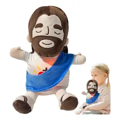 GENERICO - Peluche suave Jesus 30 cm respira, musica, luz