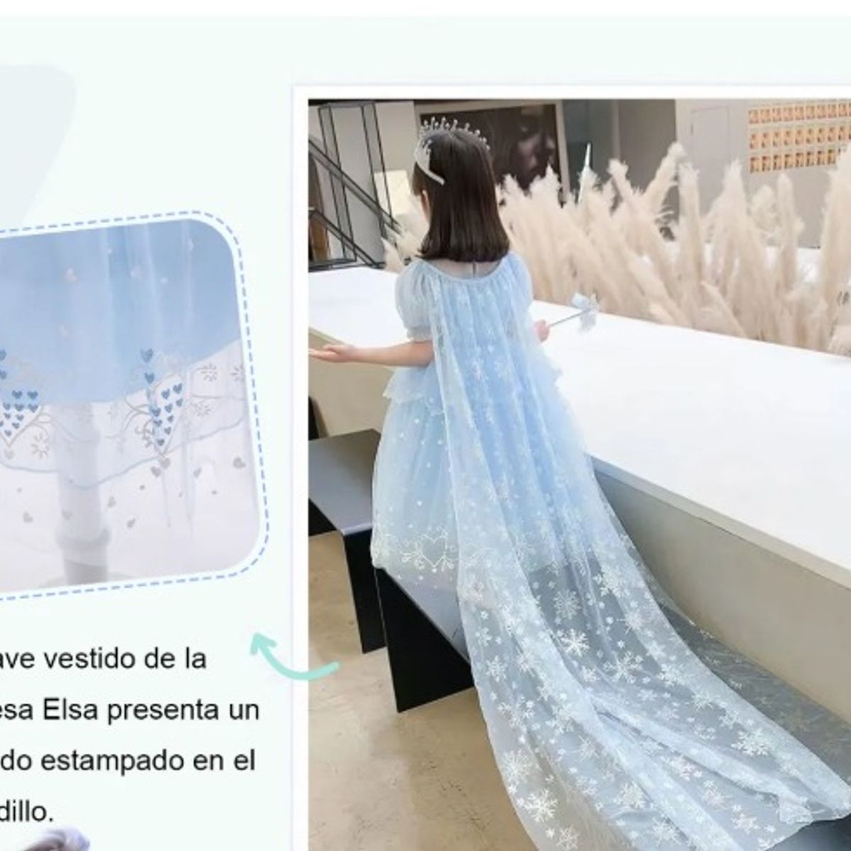 GENERICO - Set disfraz, capa y accesorios para niña talla 150 ( 8 a 9 años )