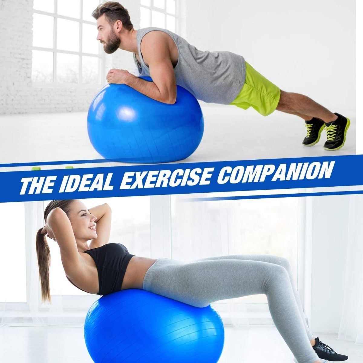 GENERICO - Pelota Balón Yoga Pilates 75 Cm Fitnes Terapia Con Inflador