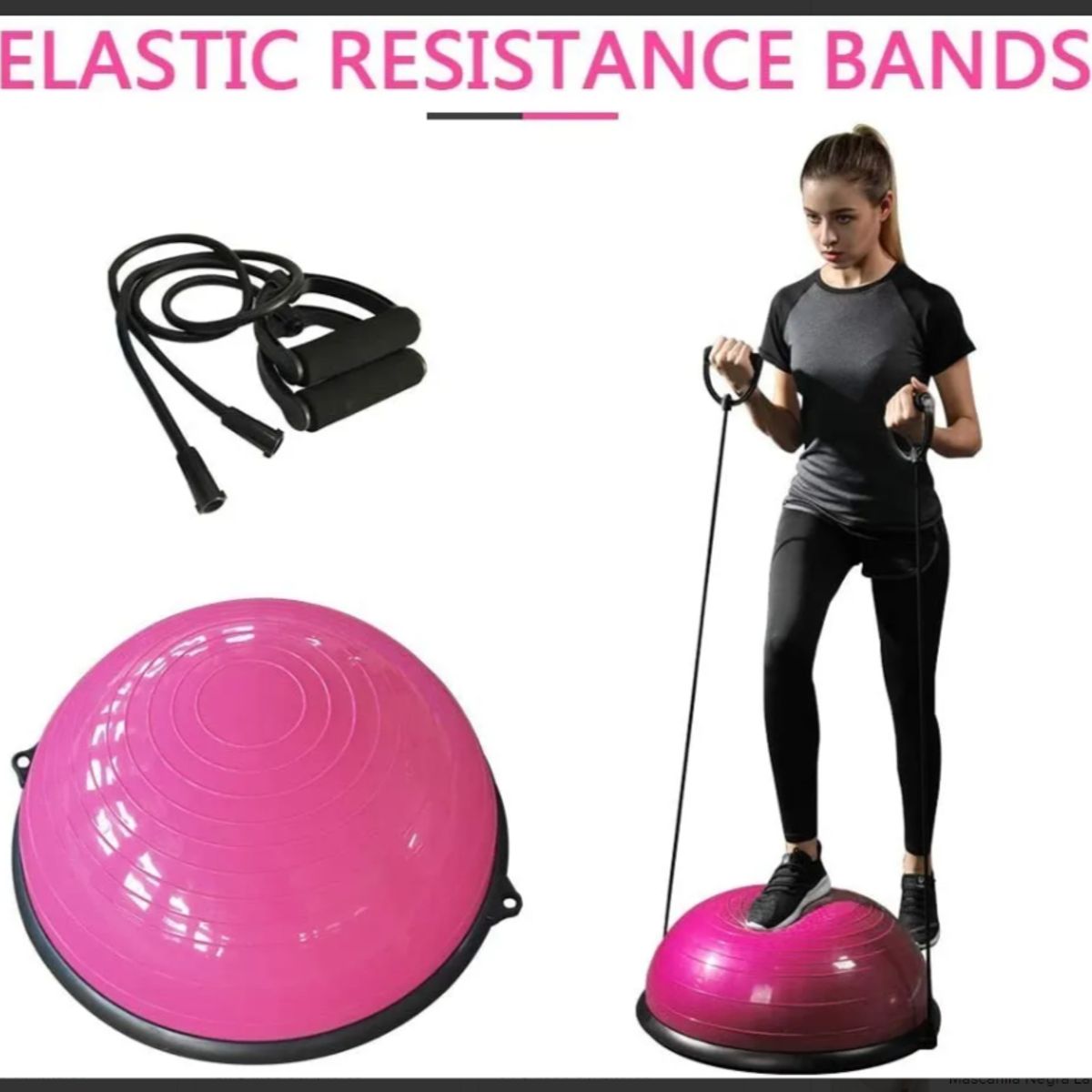 GENERICO - Banda Balon Bosu Gym Pelota Yoga Semiesfera De Resistencia