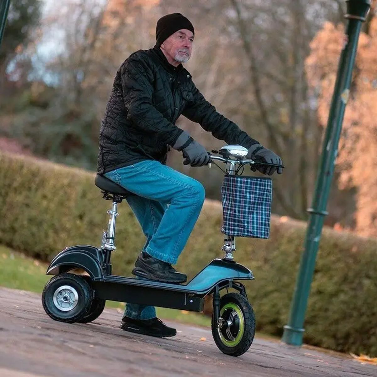 GENERICO - Triciclo Scooter Electrico Con Asiento Patinetas Electricas