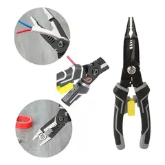 GENERICO - Alicate Electricista 9 En 1 Multifuncional De 8 Pulgadas Negro BELUG