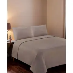 GENERICO - Sábana de Polar Ultra Suave Máxima Calidez y Confort Marron 2 plazas