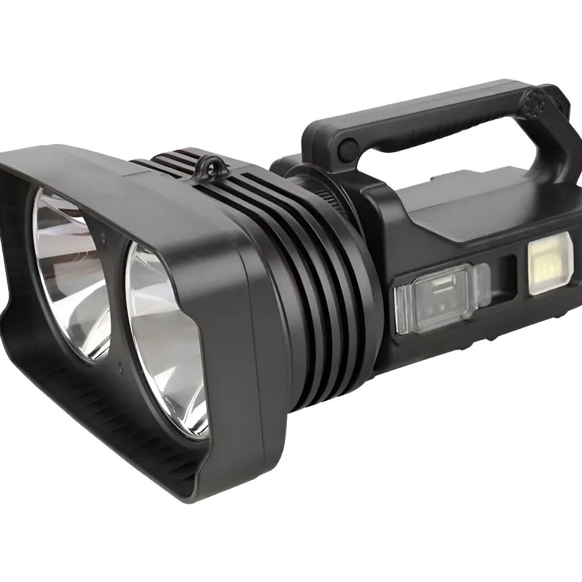 GENERICO - Foco Linterna Led Gigante Alcance 1000 Metros Usb Doble Foco Blanco Amarillo Negro BELUG