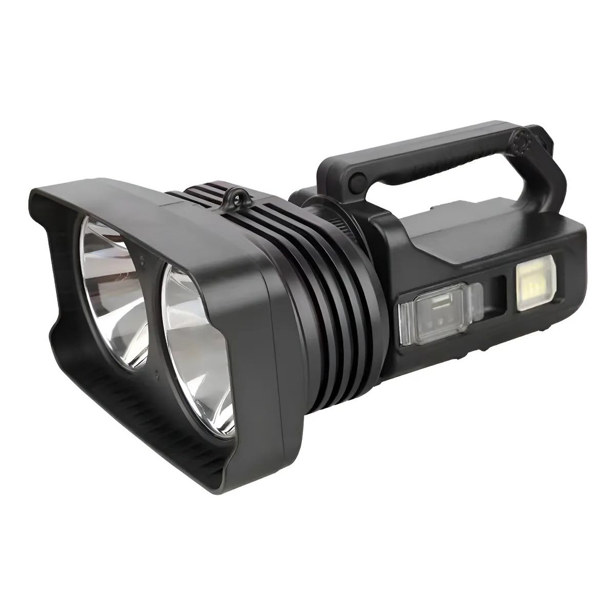 GENERICO - Foco Linterna Led Gigante Alcance 1000 Metros Usb Doble Foco Blanco Amarillo Negro BELUG