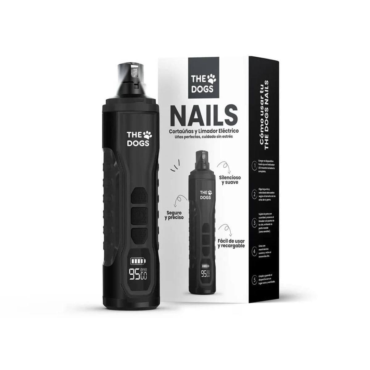 THE DOGS - Limador Uñas Perro Silencioso The Dogs Nails  Doble Luz Led