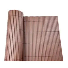 SOHOGAR - Cierre de terraza y jardín PVC café 1x3 m