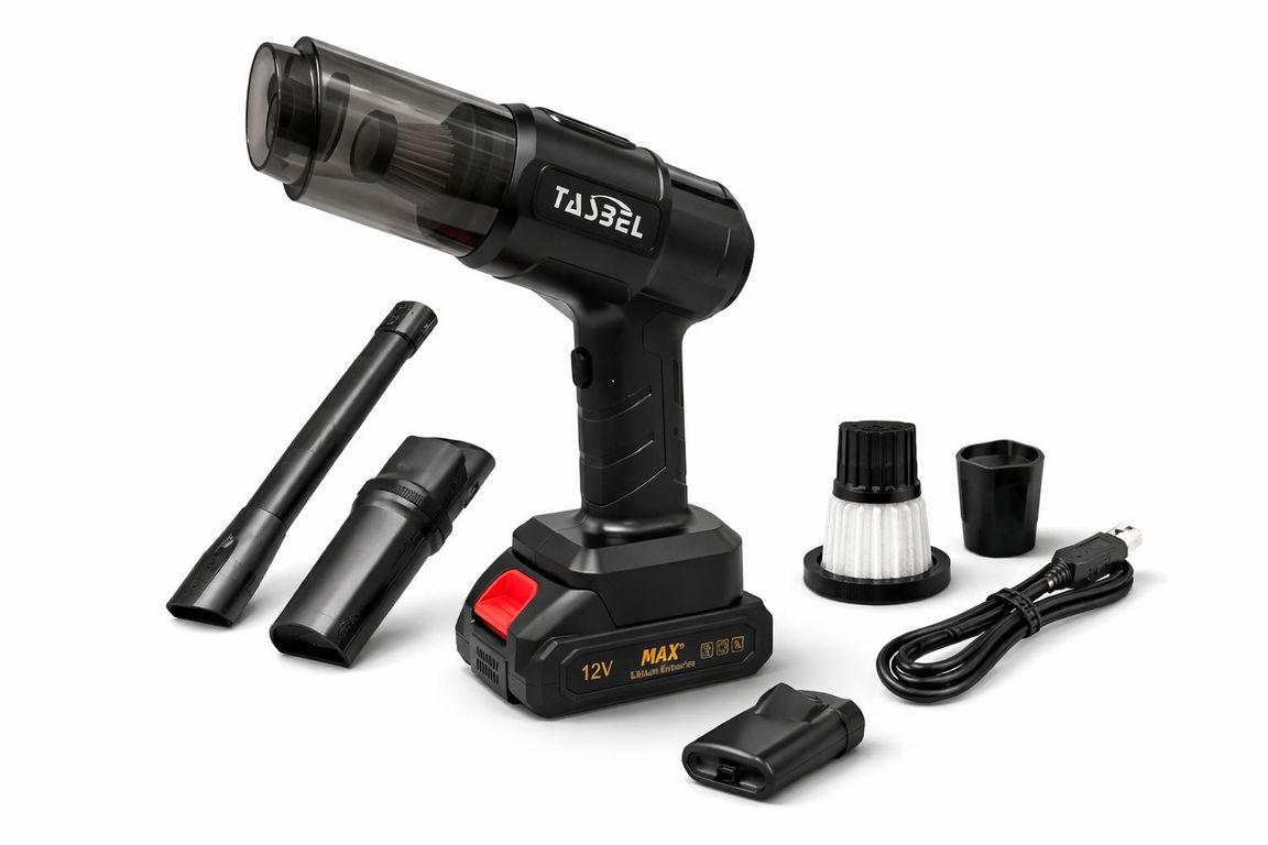 IRM Aspiradora Auto Portatil Inalambrica 12V Recargable Mano Hogar Carro USB Succion Potente Mini