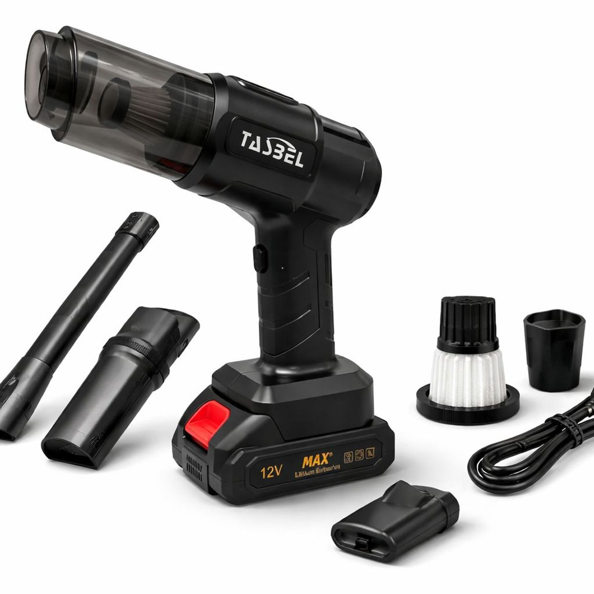 GENERICO - Aspiradora Portatil Inalambrica 12V Recargable Para Auto Potente Compacta Con Accesorios