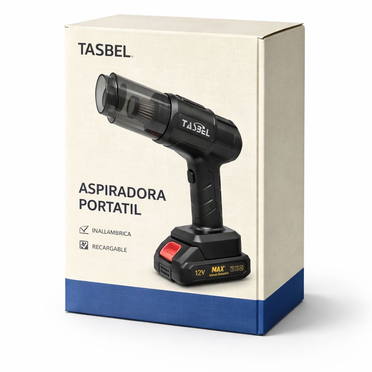 GENERICO - Aspiradora De Mano Portatil 12V Bateria Recargable Para Auto Hogar
