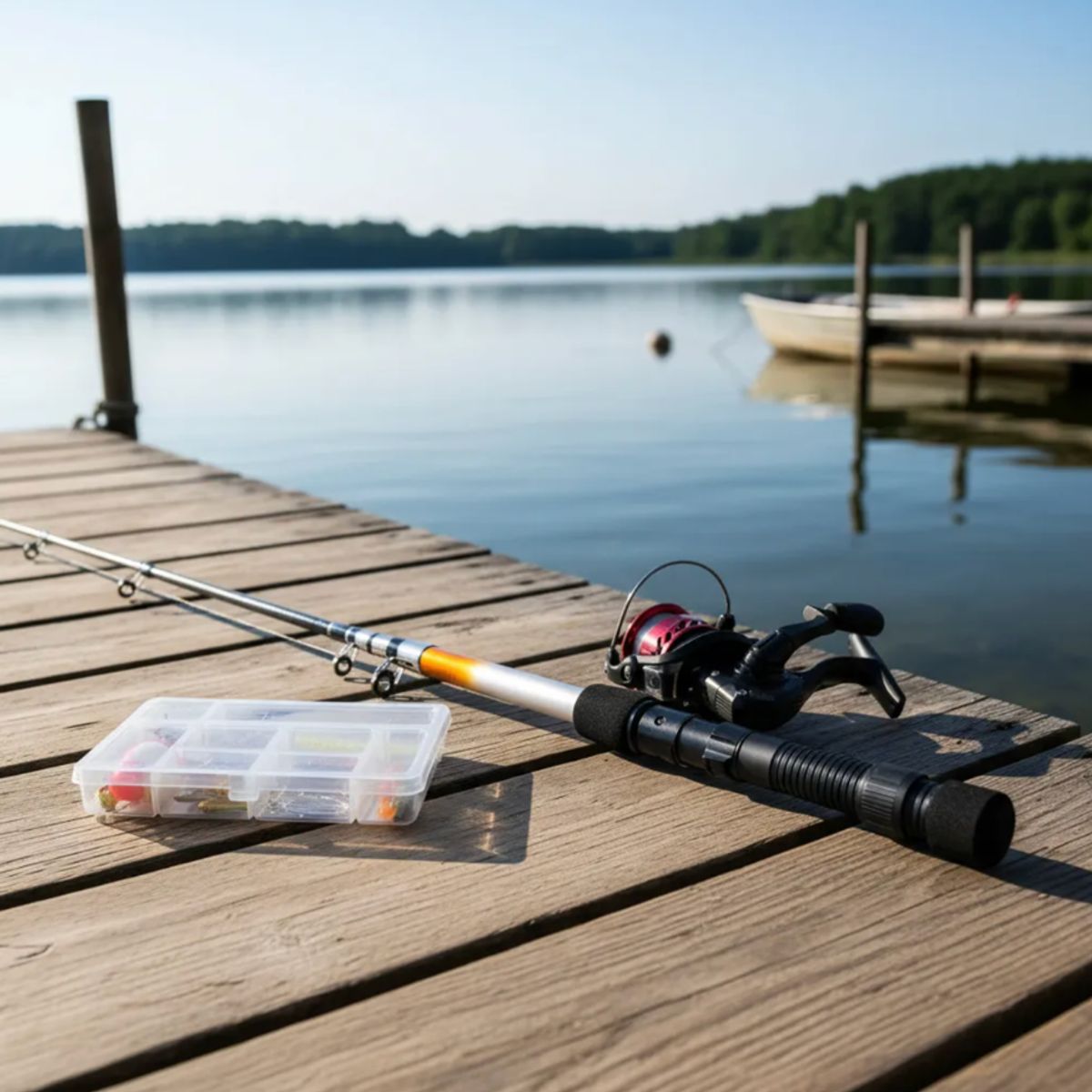 GENERICO - Kit De Pesca Con Caña De 21m Carrete Y Accesorios Plateado