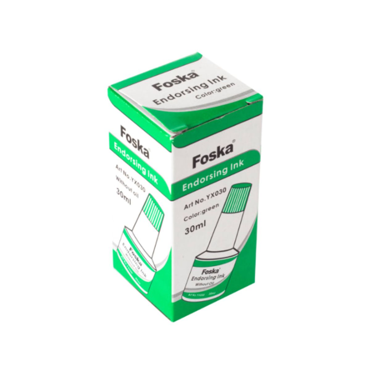 FOSKA - Tinta tampón verde 30ml YX030green FOSKA