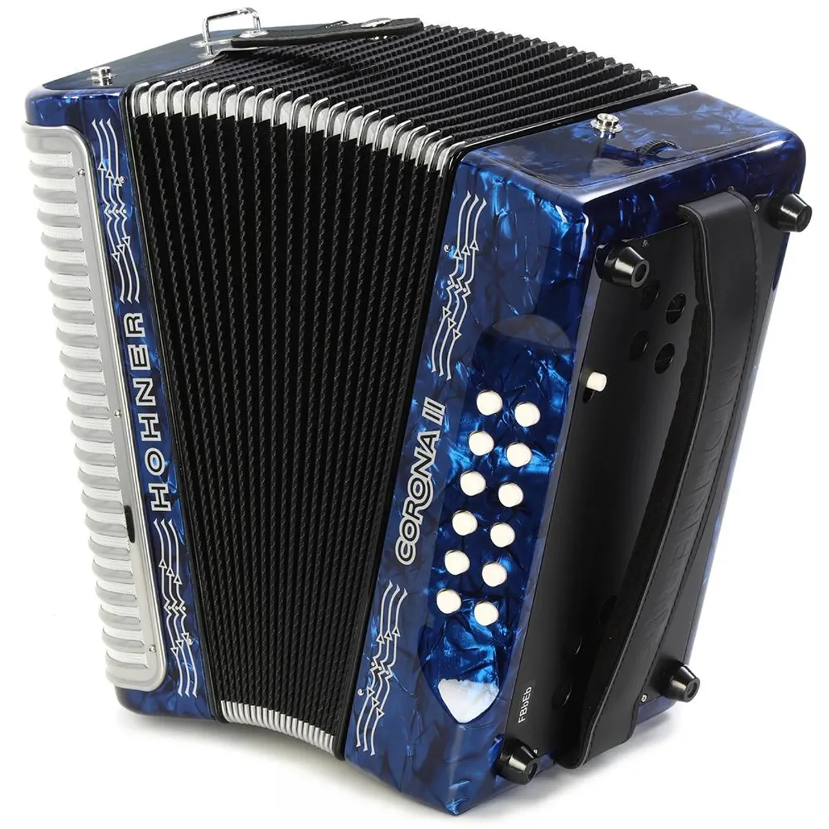 HOHNER - Acordeón Diatónico Hohner Corona II FBbEb - A5644 - Deep Blue