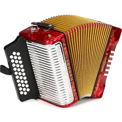 HOHNER - Acordeón Diatónico Corona II FBbEb - A5649 - Rojo
