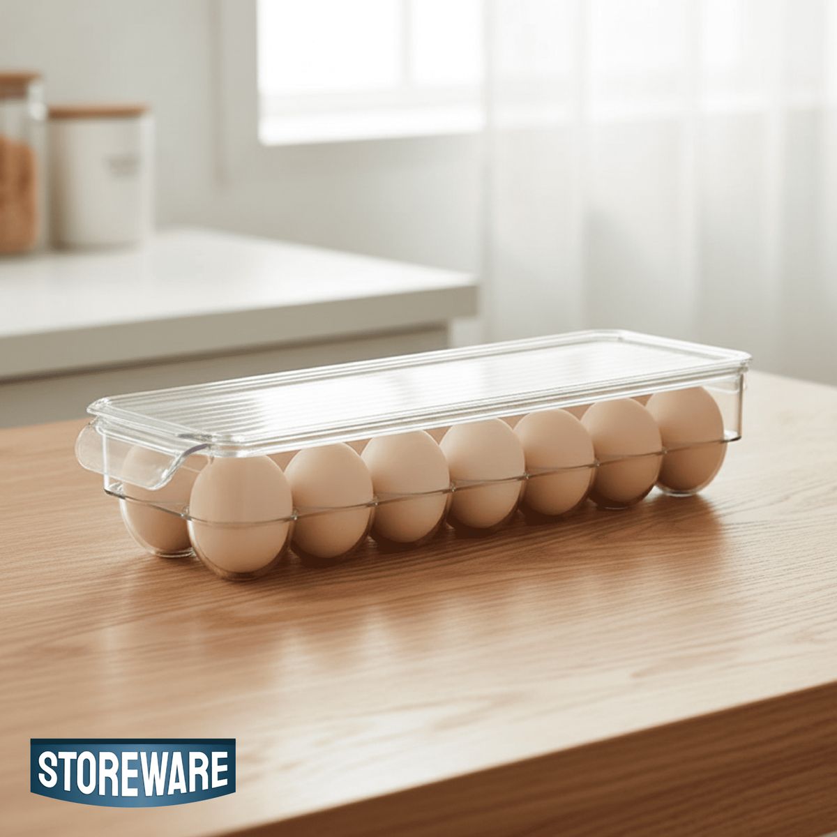 STOREWARE - Huevera Organizador para 14 Huevos Almacenamiento Storeware Kiosclub