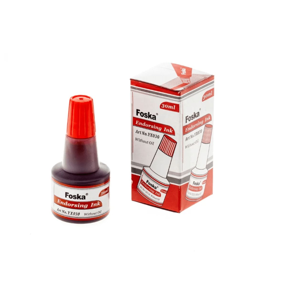 FOSKA - Tinta tampon rojo 30ml YX030red Foska
