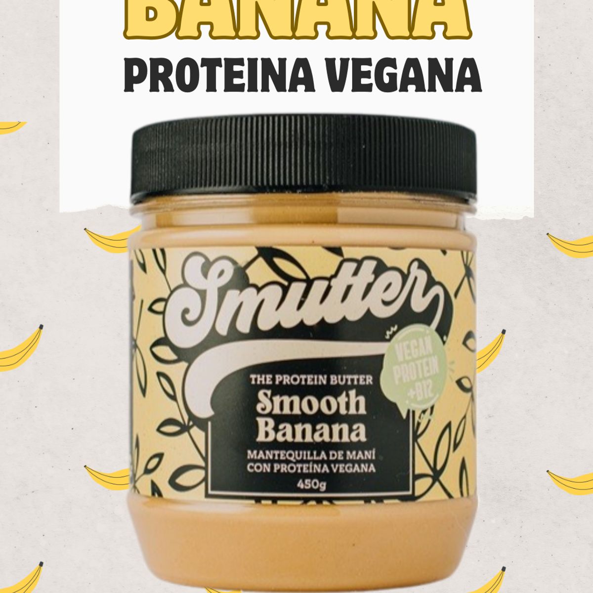 SMUTTER - Mantequilla de mani Smutter - Smooth Banana 450gr