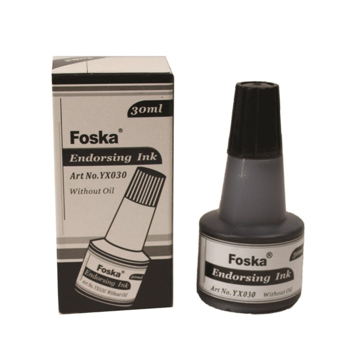 FOSKA - Tinta tampon negro30 ml YX030black FOSKA