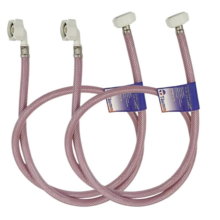 TAUMM Mangueras Entrada Agua Lavadora 150cm Tres Cuartos X2 Universal