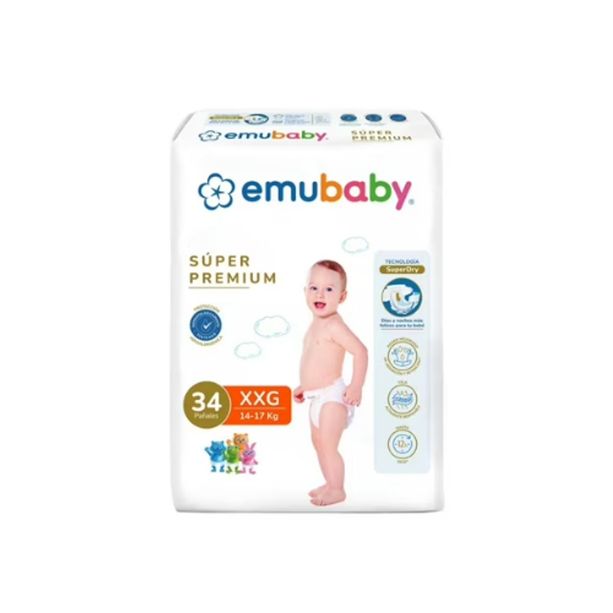 EMUBABY - Pañal Emubaby Super Premium XXG 34