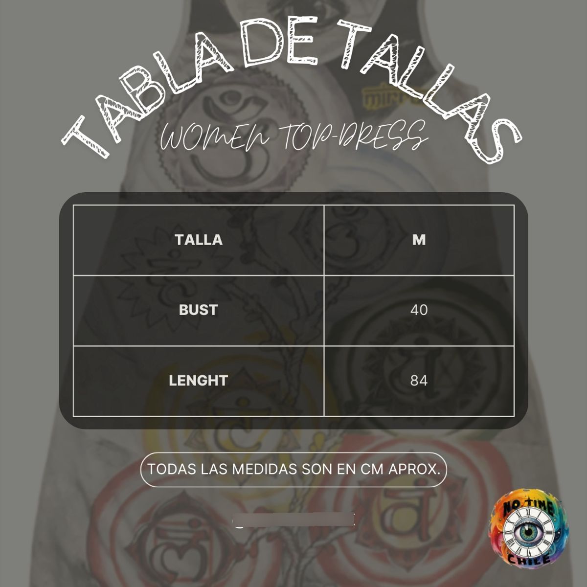 NO TIME - Yoga-Dress Algodón Ganesha Real (M)