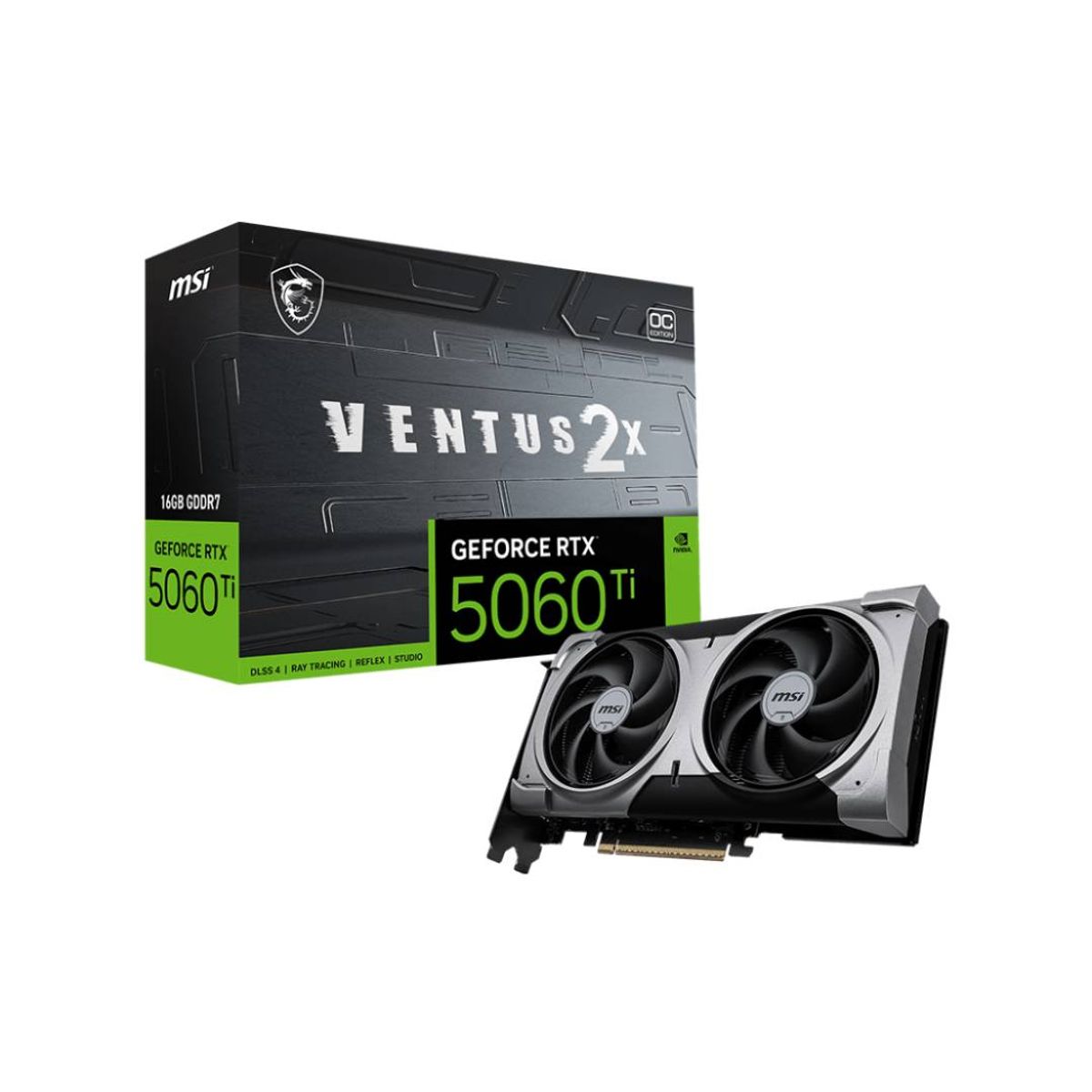 MSI - Tarjeta Grafica MSI GeForce RTX 5060Ti 16G VENTUS 2X OC PLUS