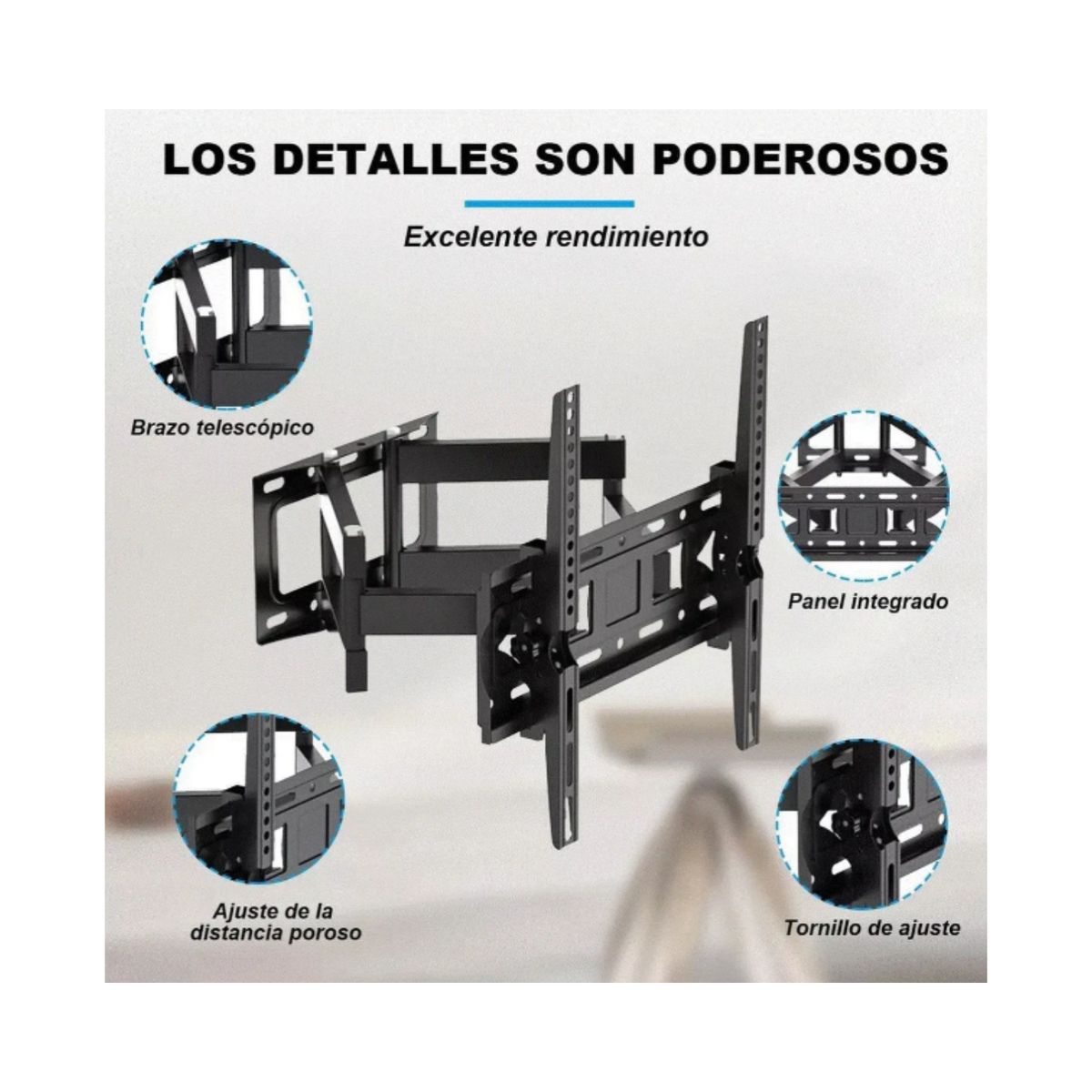 GENERICO - Soporte de Pared Articulado StarX para TV 40 a 80 - Modelo ST-800 - Gran Resistencia