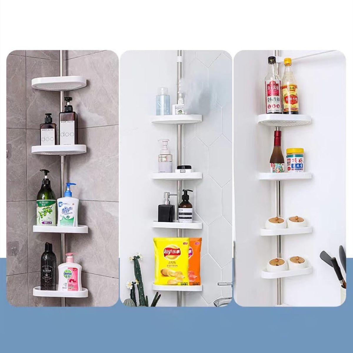 GENERICO - Estante organizador esquinero de baño cocina