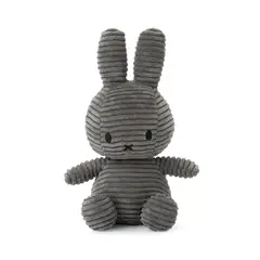 BON TON TOYS - Peluche Miffy Eco Corduroy - 33 cm - 13" color Gris