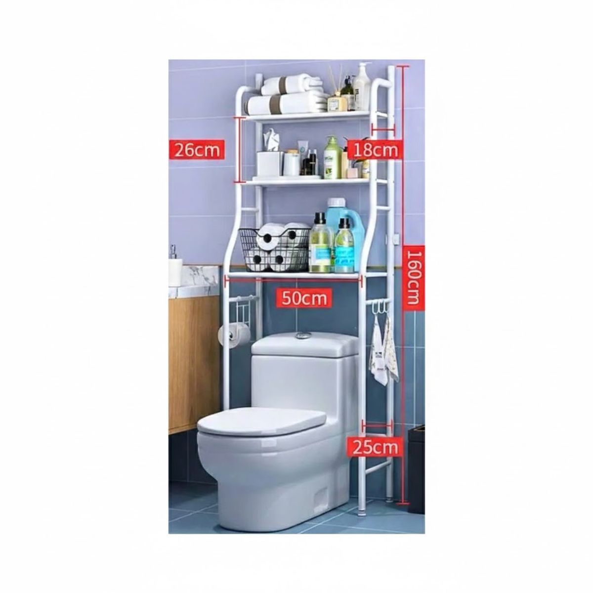 GENERICO - Organizador De Baño Niveles Estante De Inodoro Toilet Rack
