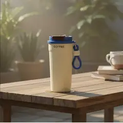 GENERICO - Vaso Térmico Portátil 550ml Con Tapa Y Correa