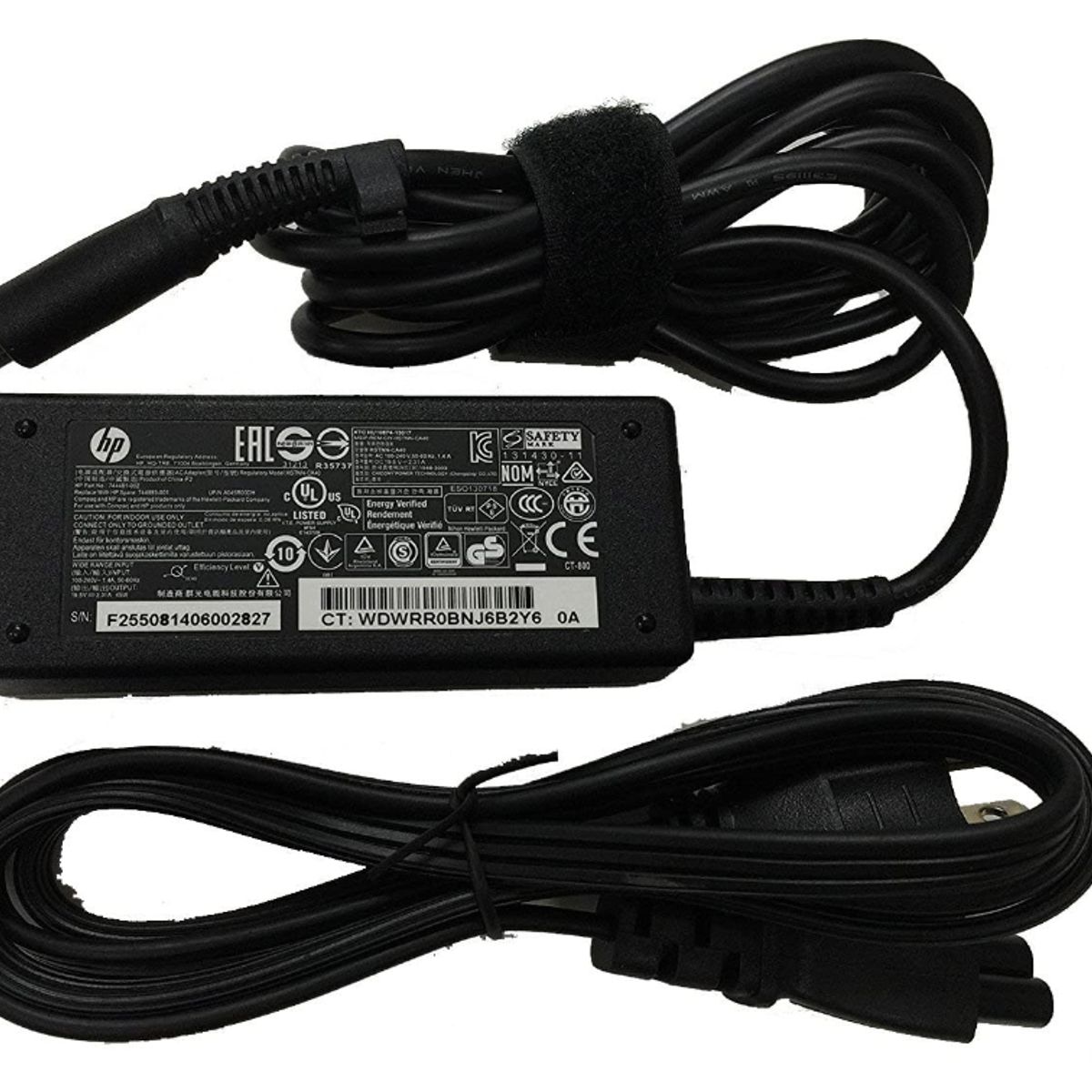 HP - Cargador HP 45W Smart AC adapter (nPFC, Blue Tip, 7.4mm)