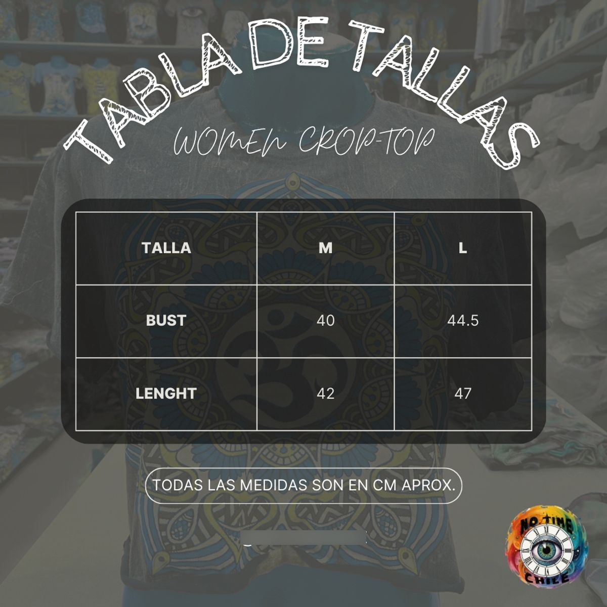 NO TIME - Crop-Top Algodón Atrapasueño Dream (L)