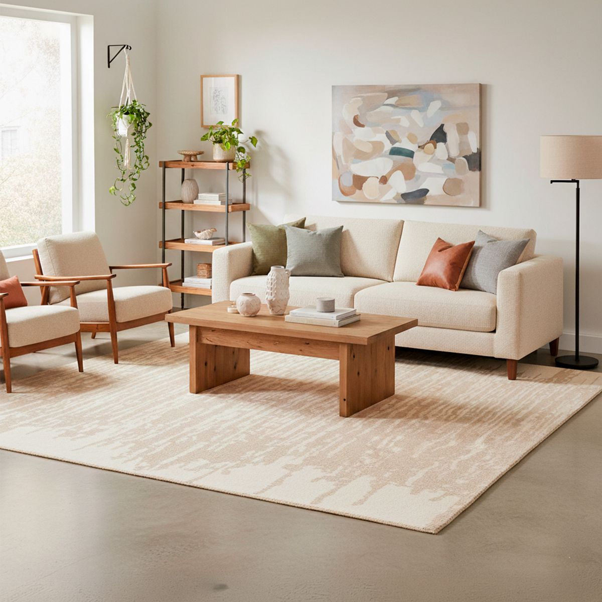 DIB - Alfombra Handtufted Wool Abstract 160X230 83 Beige